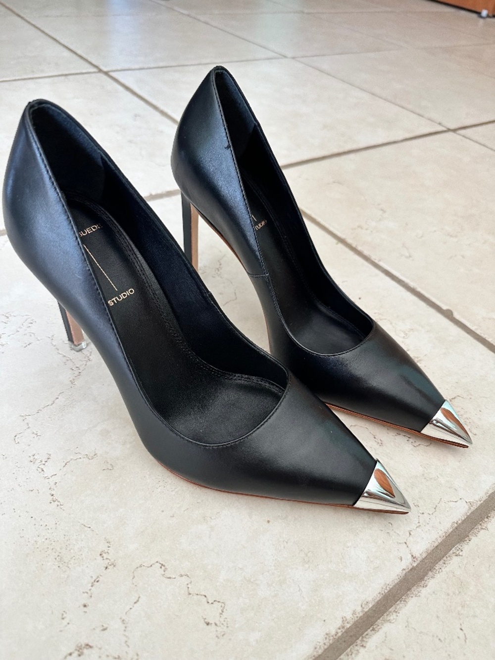 Black Suede Studio Tessa Heels Size 9.5